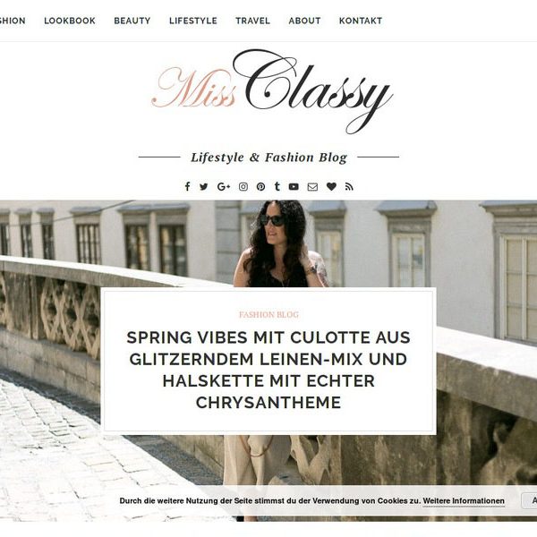 Classy Media - Webdesign & Marketing Agentur, Portfolio, Miss Classy Blog
