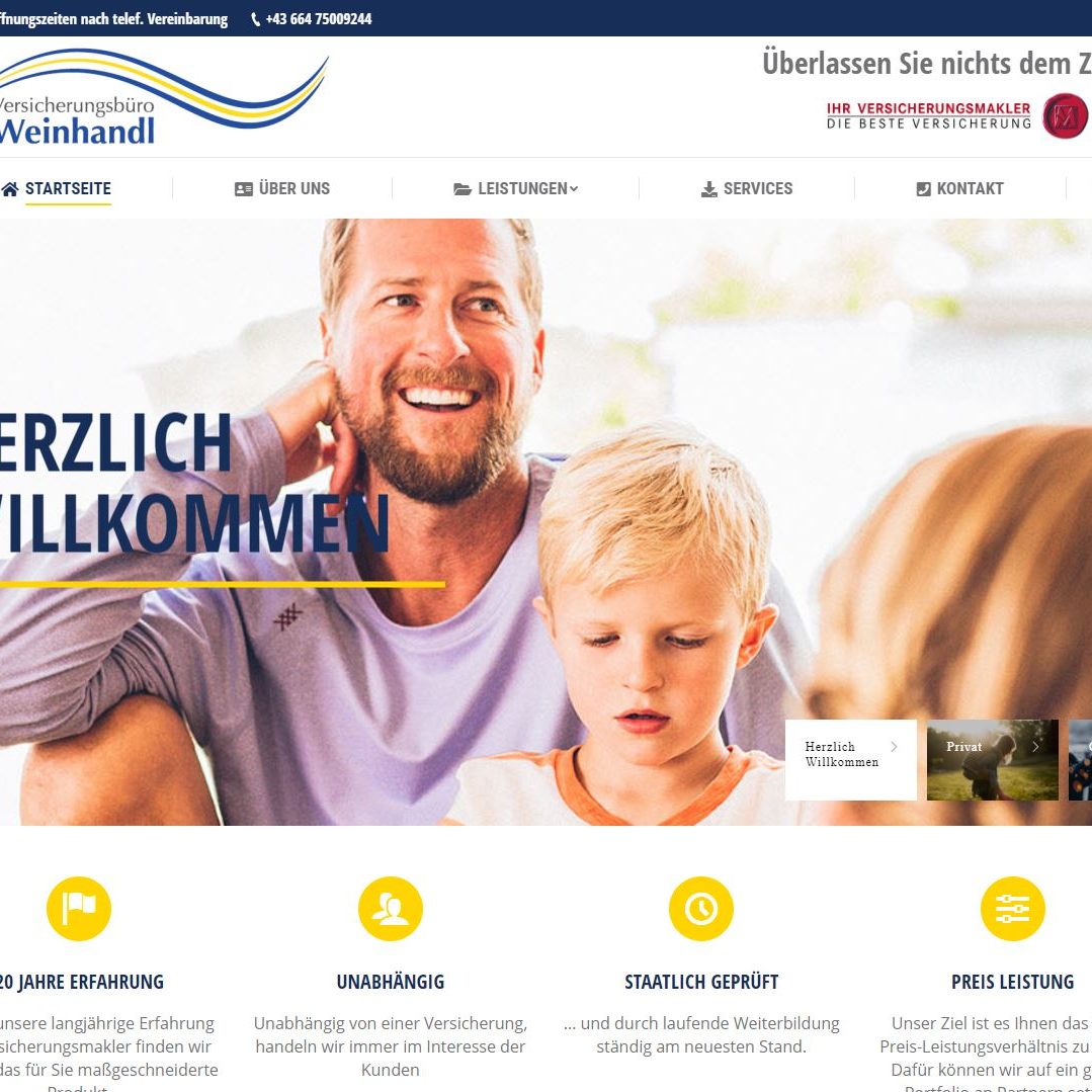 Classy Media - Webdesign & Marketing Agentur, Portfolio, Versicherungsmaklerbuero Weinhandl