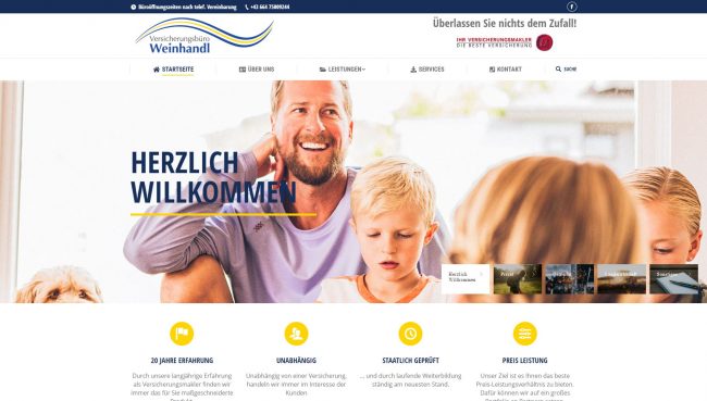 Classy Media - Webdesign & Marketing Agentur, Portfolio, Versicherungsmaklerbuero Weinhandl